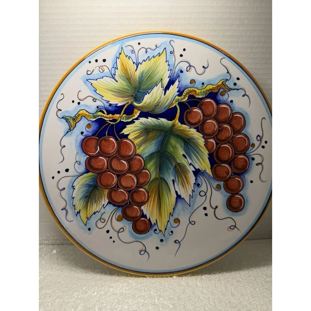 Signed Italian Ceramic Decorative Plate plate12